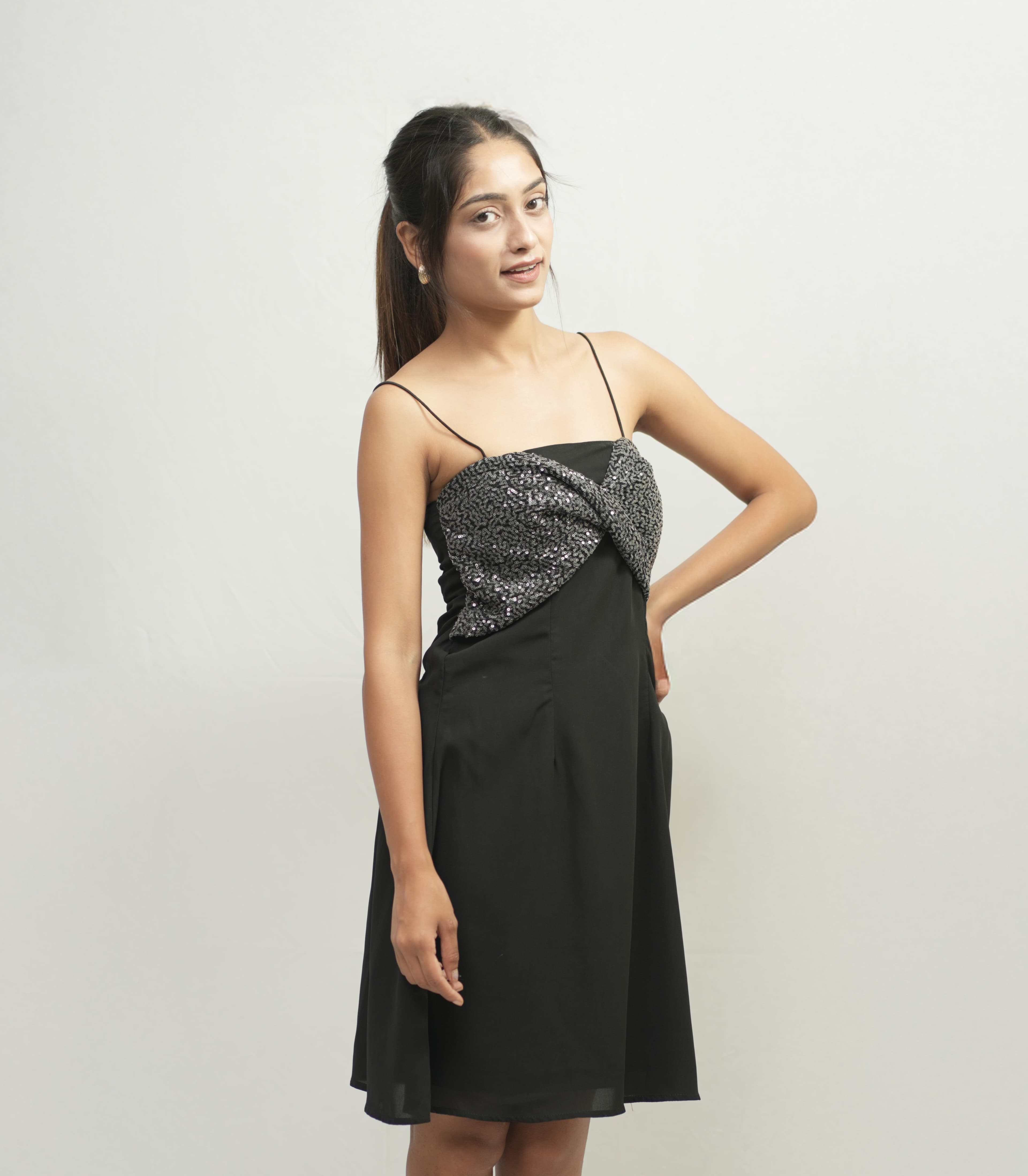 Bow Strap Short Dress
