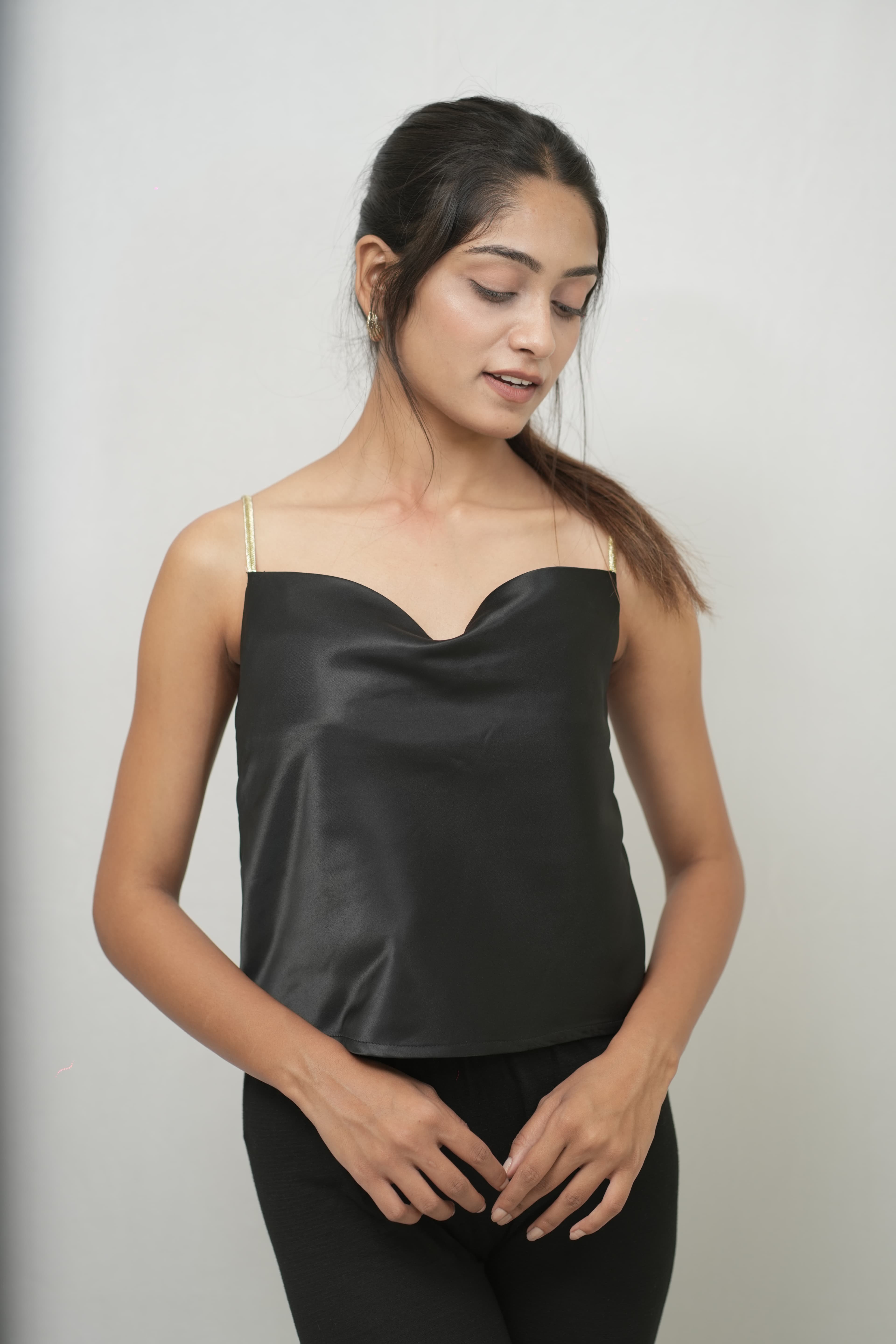 Cowl Spaghetti Strap Top