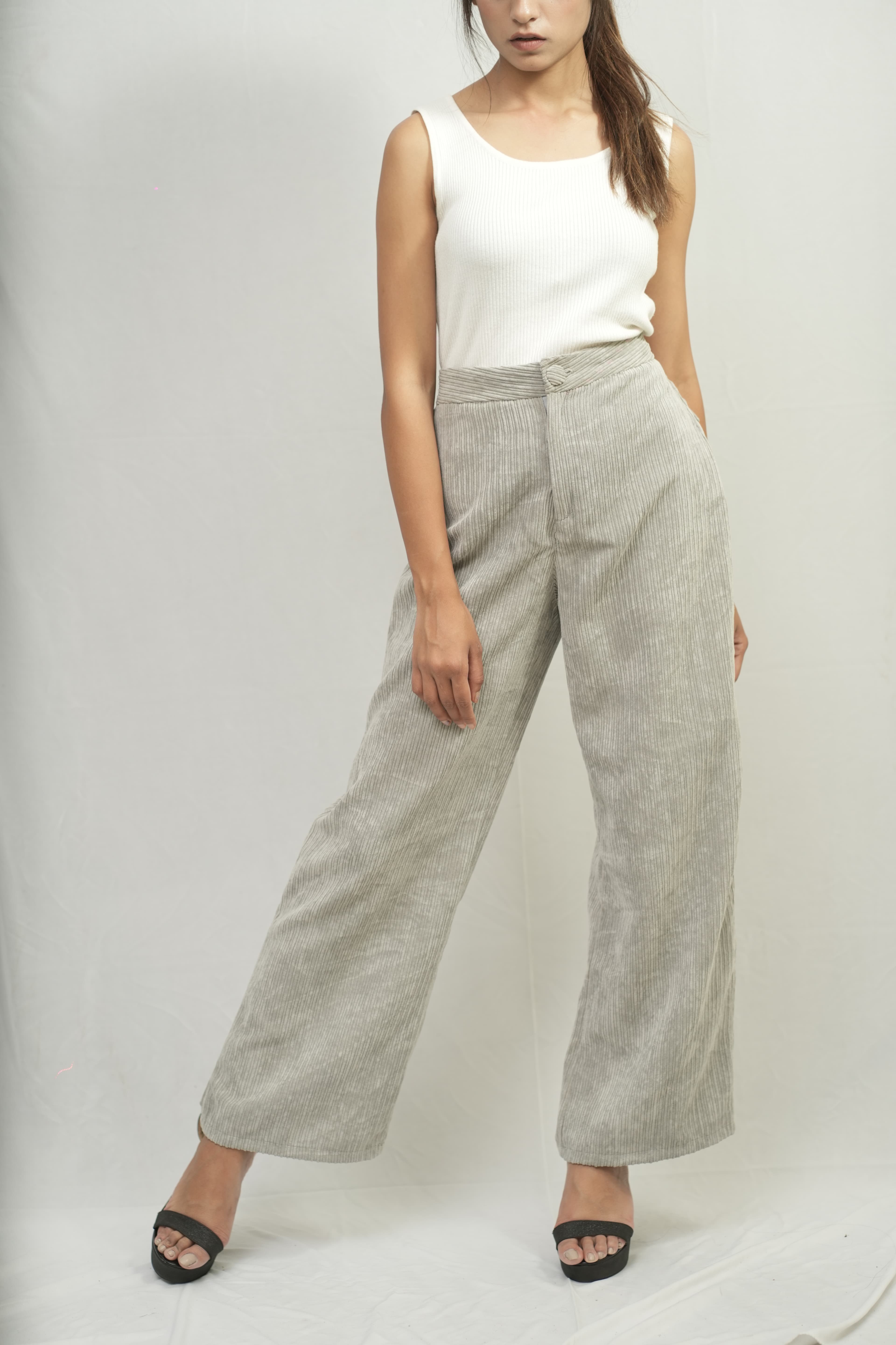 Corduroy Straight Leg Pants